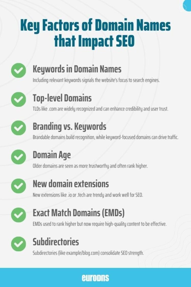 key factors of domain names